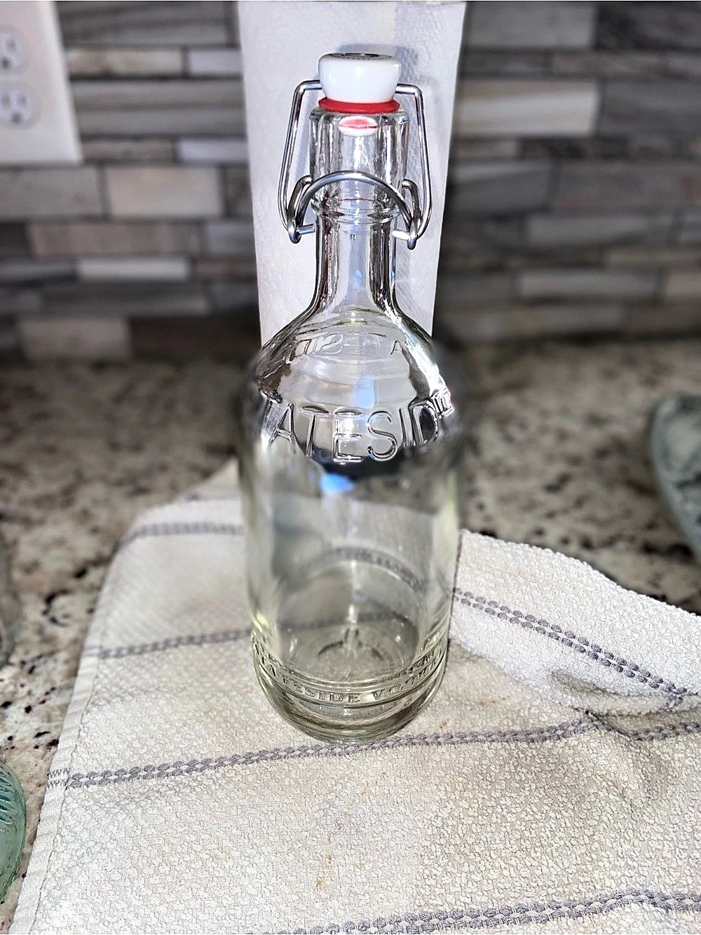 Stateside Urban Craft Vodka Empty Glass Bottle Clear